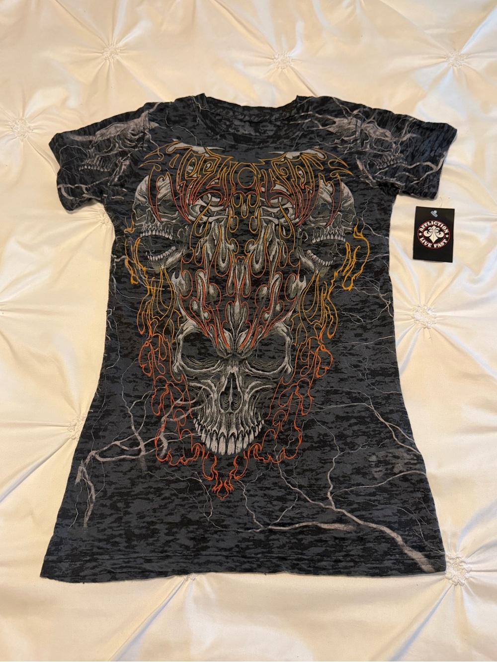 Affliction Cosmic Inferno Burnout tee